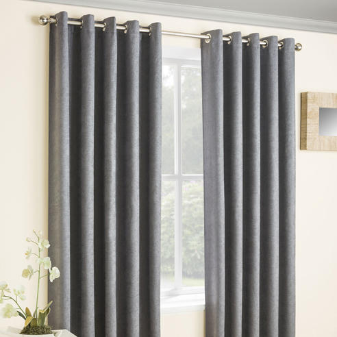 Vogue Eyelet, Grey - Ready Made Curtains - Image 3